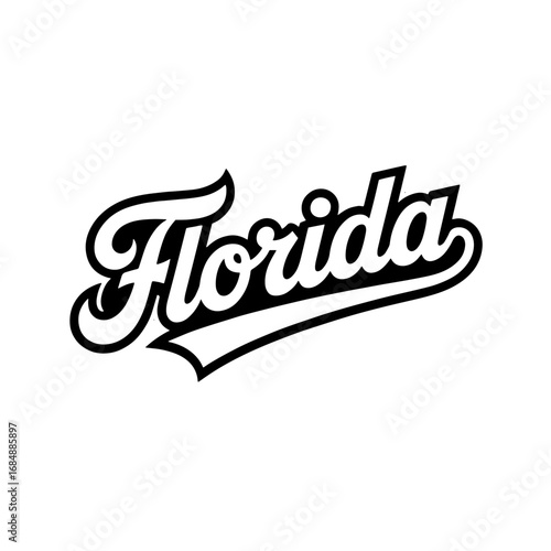 Florida showcases vibrant wildlife and space exploration symbols in a colorful artistic design