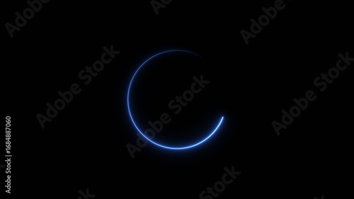 Wallpaper Mural circle loading ber 4k illustration neon light on black background.	 Torontodigital.ca