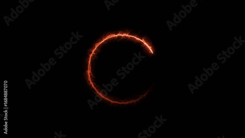 Obraz na płótnie circle loading ber 4k illustration neon light on black background. 