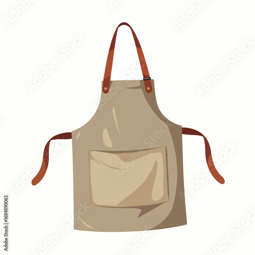Isolated barber apron against plain background, providing essential protection for hairdressers and barbers. Classic barber apron is a symbol of professional grooming and hygiene in salon settings.