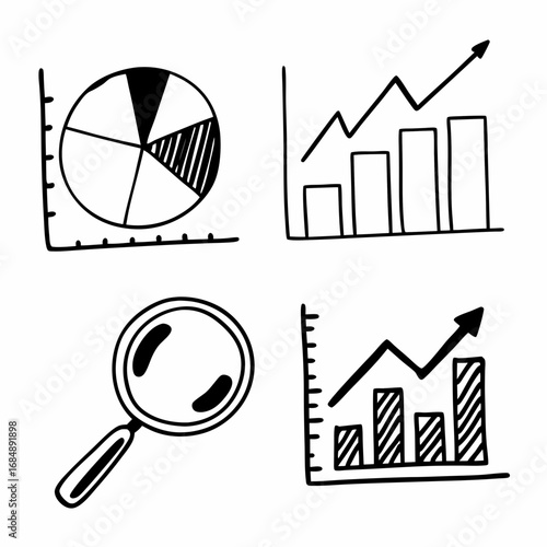 This editable line icon set represents modern information technology concepts including IT management, big data, data analytics, cybersecurity, artificial intelligence, and digital transformation. 