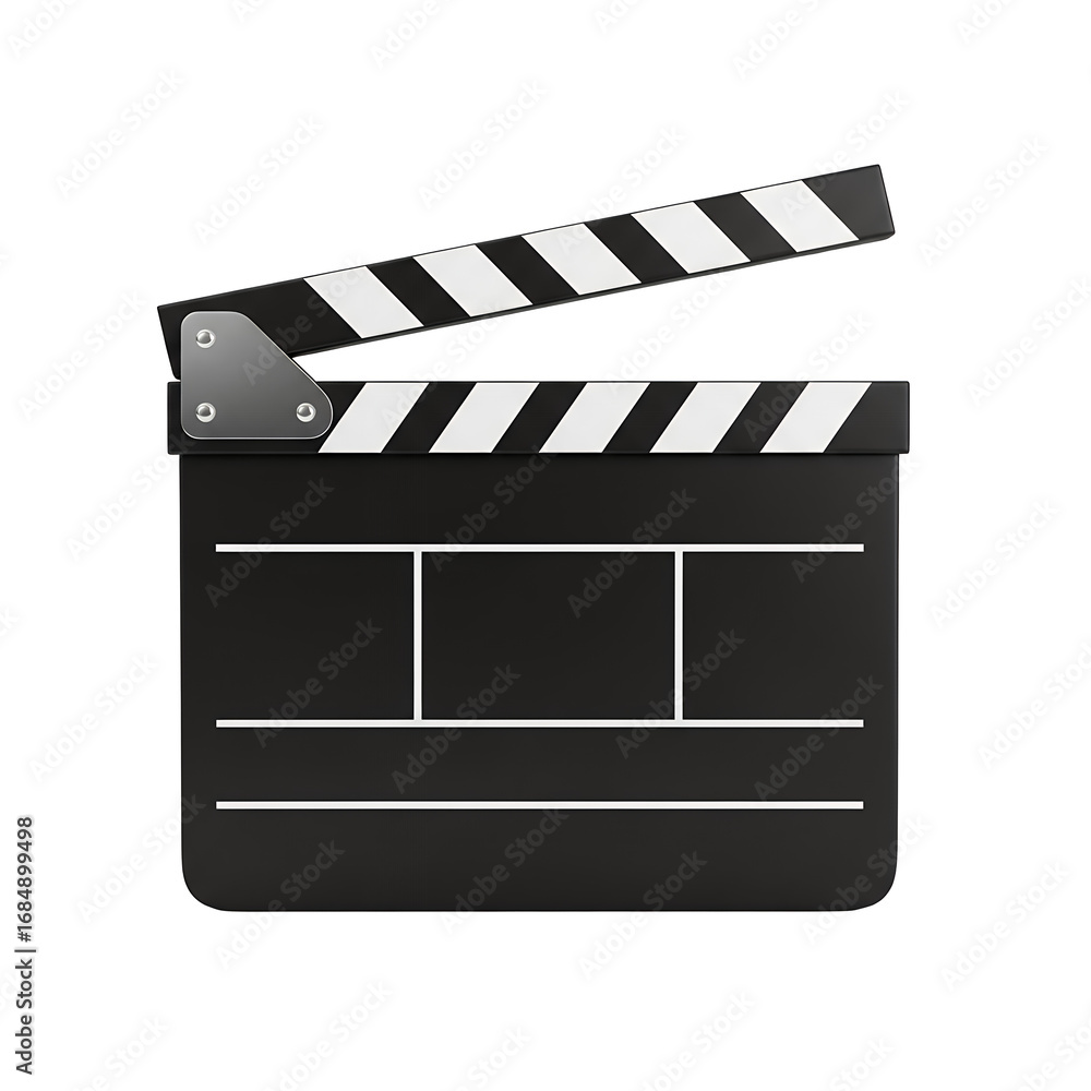 Fototapeta premium Film Clapperboard Icon Stock Photo Movie Production Equipment Cinematography Filmmaking Industry Creative Media