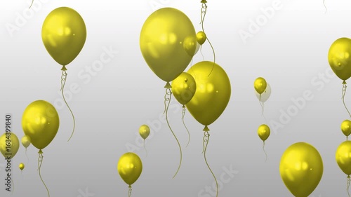 Yellow Balloons Floating Animation