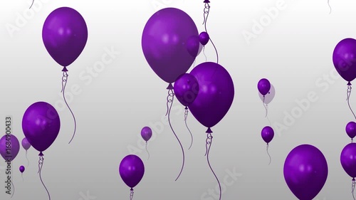 Purple Balloons Floating Animation
