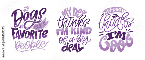 Trendy hand drawn doodle lettering quote about dog, pet lovers. Lettering for t-shirt design, mug print, bag print, clothes fashion. 100% hand drawn vector image.