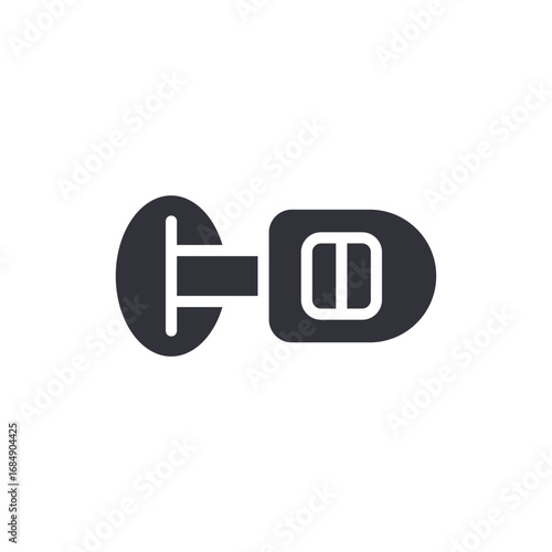 Vehicle Safety Symbol Illustrating Seatbelt Fastening For Automotive Transportation Use