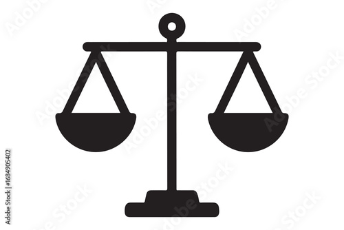 balance scale icon vector Silhouettes design illustration