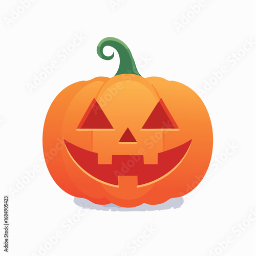 Illustration plate stylisée d’Halloween automnal