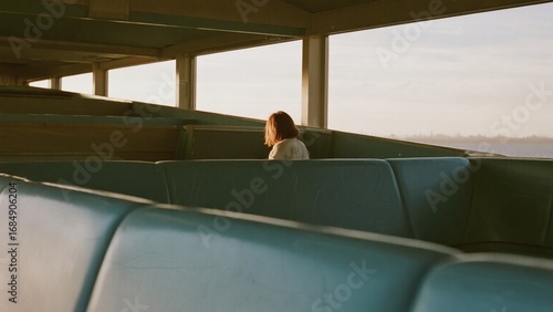 woman sitting in a car