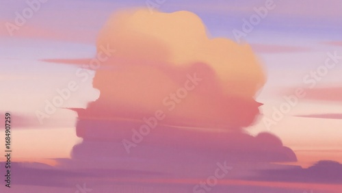 Soft pink sunset sky