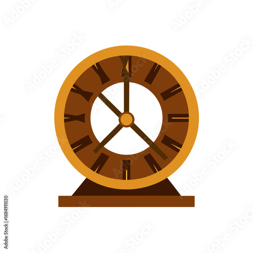 decorative wooden clock with roman numeral cutouts