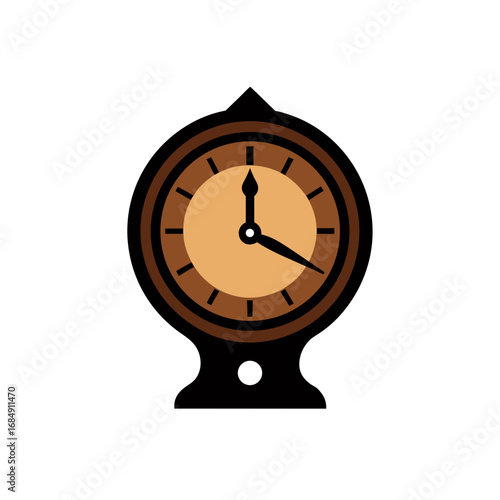 stylish rustic wooden clock with black detailing  