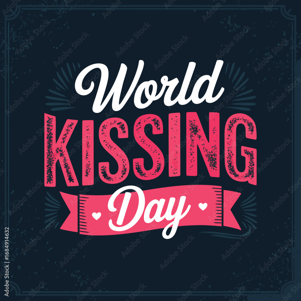 Obraz premium World kissing day celebration graphic design