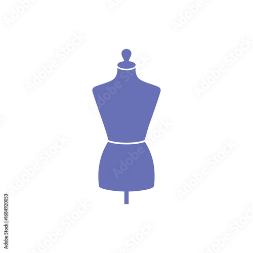 Isolated mannequin icon on white background, tailoring concept for dressmaking and fashion design