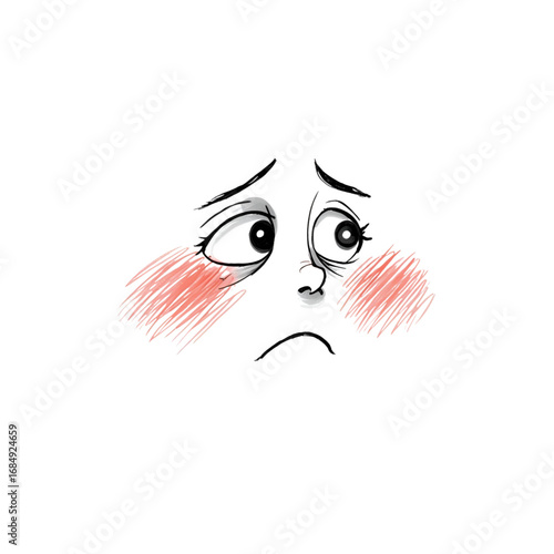 Cartoon Character Reaction Shame