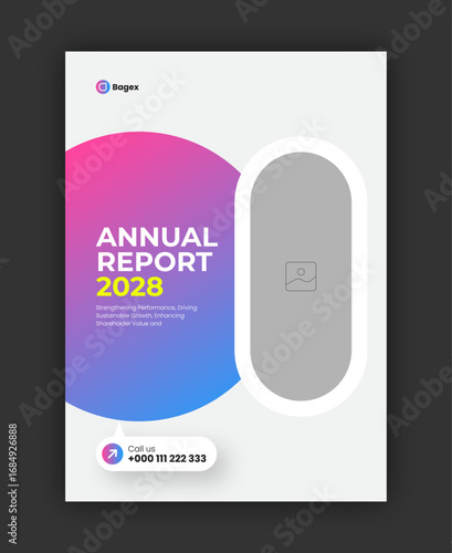 Brochure cover annual report flyer for business agency