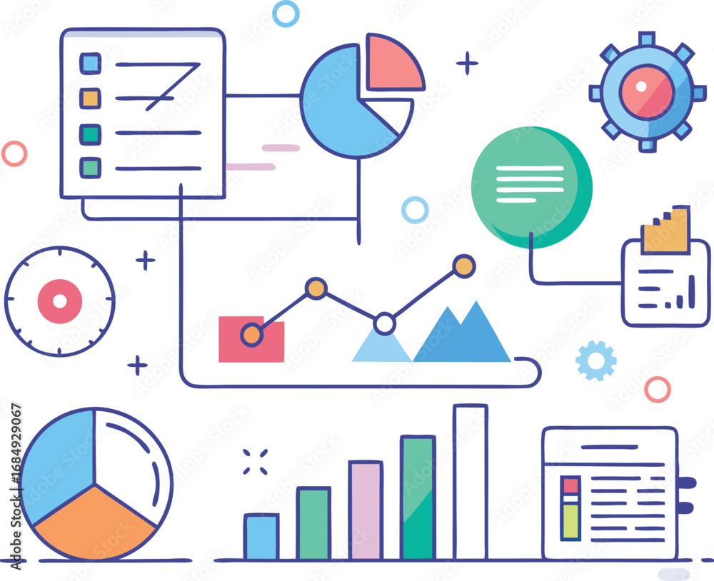 Fototapeta premium set of infographic elements vector
