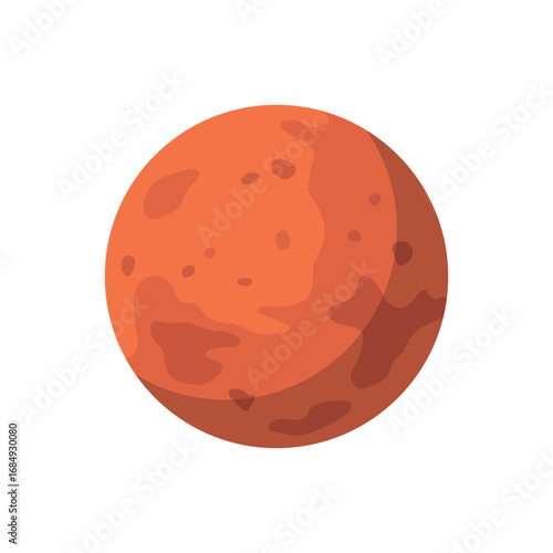Mars Red Planet illustration Isolated on White Background