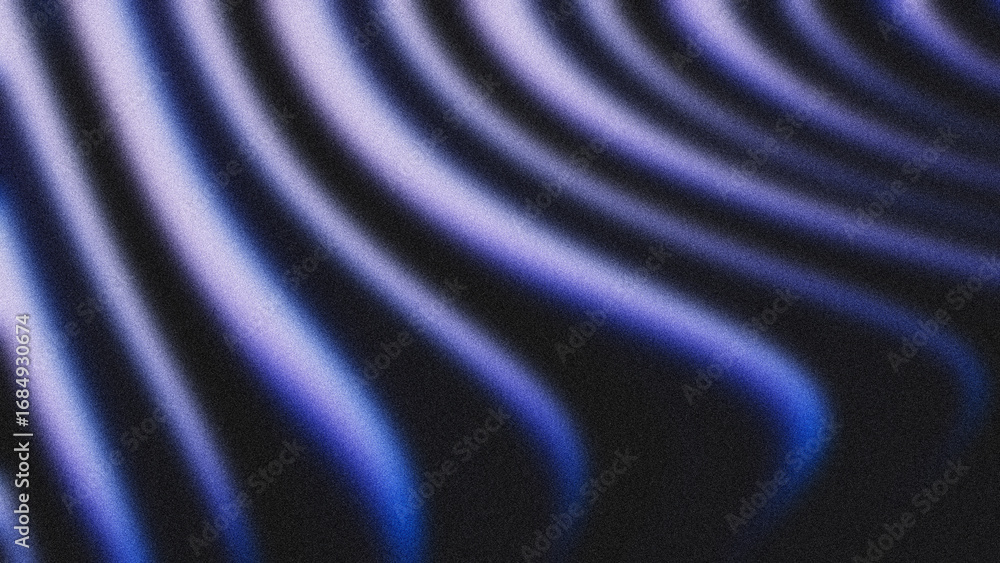 Obraz premium Modern abstract dark gradient background with flowing luminous waves in blue and violet tones. Great for branding, digital art, web design, and stylish creative presentations.