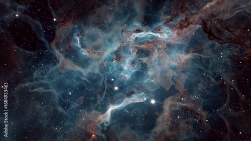 soft moving nebula space stars night sky animation background new quality nature scenic school cool education colorful light video footage