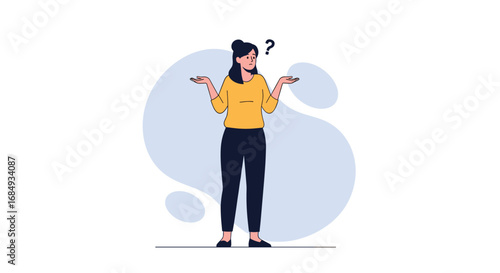 Understanding uncertainty and doubt visual representation of a person experiencing confusion and indecision