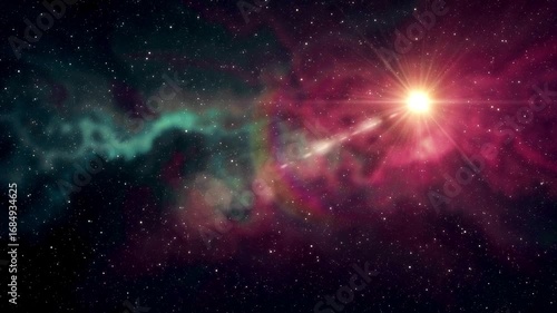 soft moving nebula space stars night sky animation background new quality nature scenic school cool education colorful light video footage