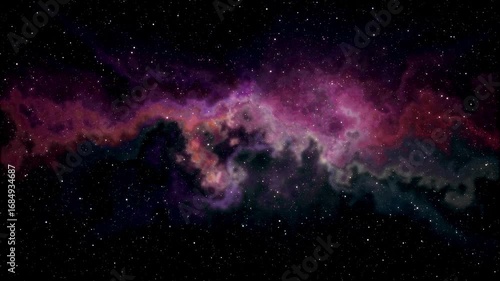 soft moving nebula space stars night sky animation background new quality nature scenic school cool education colorful light video footage