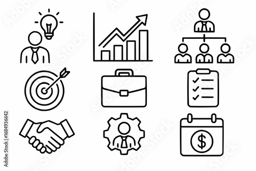 Business Management Icons Set