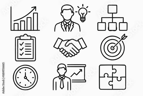 Business Management Icons Set
