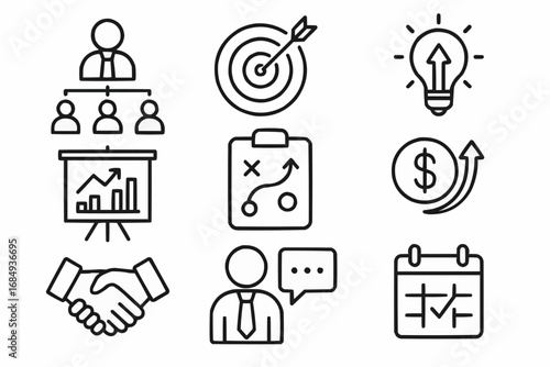 Business Management Icons Set