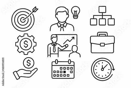 Business Management Icons Set