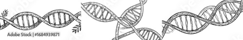 Medical typography features a unique font type, with the DNA molecule forming the letter W, symbolizing a key element in the medical English alphabet used in healthcare and hospital microbiology