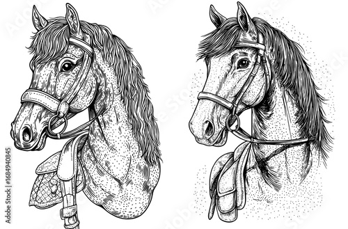 The math symbol 2 is represented as a horse head with bridle and flowing mane in an isolated modern cowboy font, characteristic of wild west typefaces and western typography