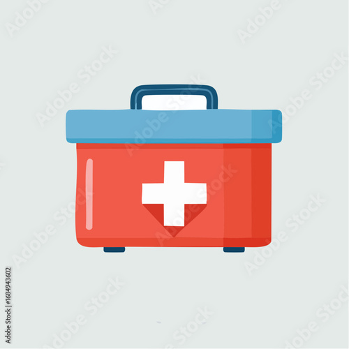 Illustration plate stylisée de packaging pharmaceutique