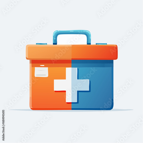 Icône vectorielle minimaliste d’une boîte de médicament neutre