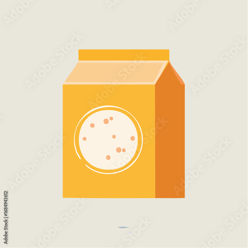 Icône vectorielle minimaliste d’une boîte de céréales neutre