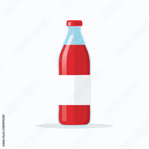 Icône vectorielle minimaliste d’une bouteille de soda neutre