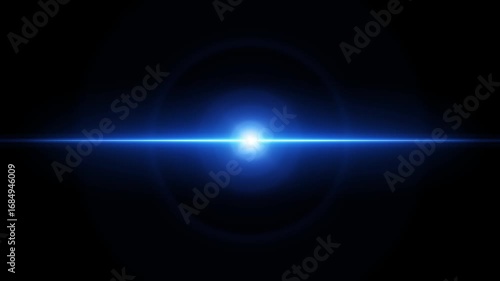 Bright Blue Lens Flare Light Effect Background