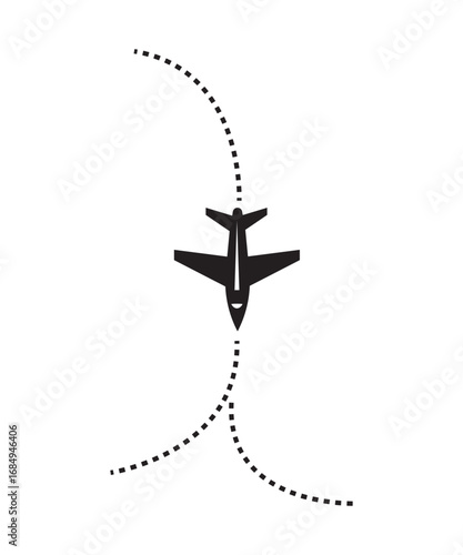 airplane way icon, vector best flat icon.