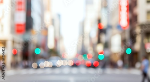 Wallpaper Mural Urban City Street With Blurred Traffic And Building Lights Creating A Bright, Abstract Bokeh Effect. Ideal Background For Marketing And Digital Designs. Torontodigital.ca