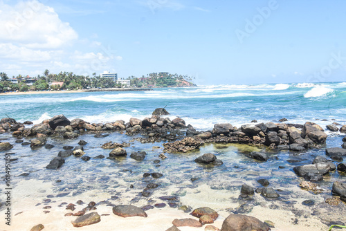 Ocean waves sea - Experience the breathtaking beauty of a tropical coastline