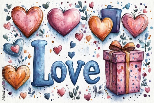 Heart And Love Illustration Design