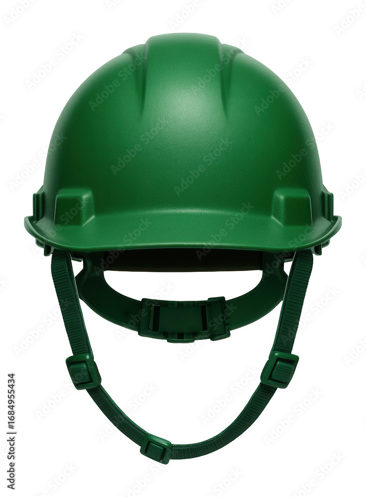 Naklejka premium Green safety helmet with adjustable headband