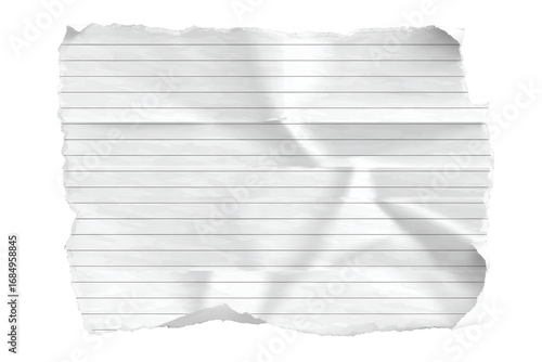 blank lined paper notebook paper with torn edges isolated on transparent background, note paper message office business tag sign