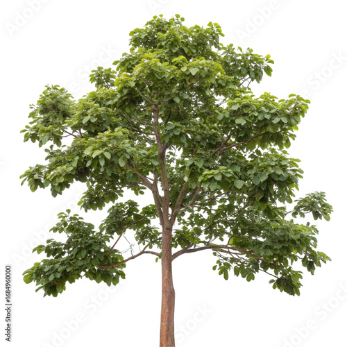 Teak tree isolated on transparent background  
