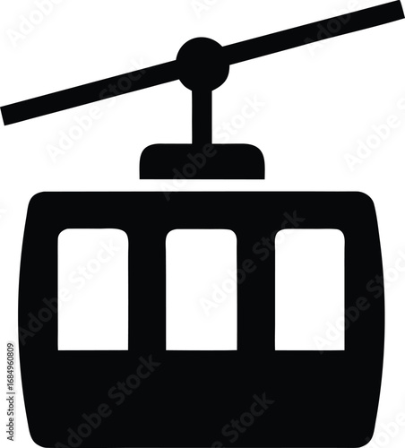 cable car silhouette icon