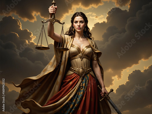 statue of justice with sword