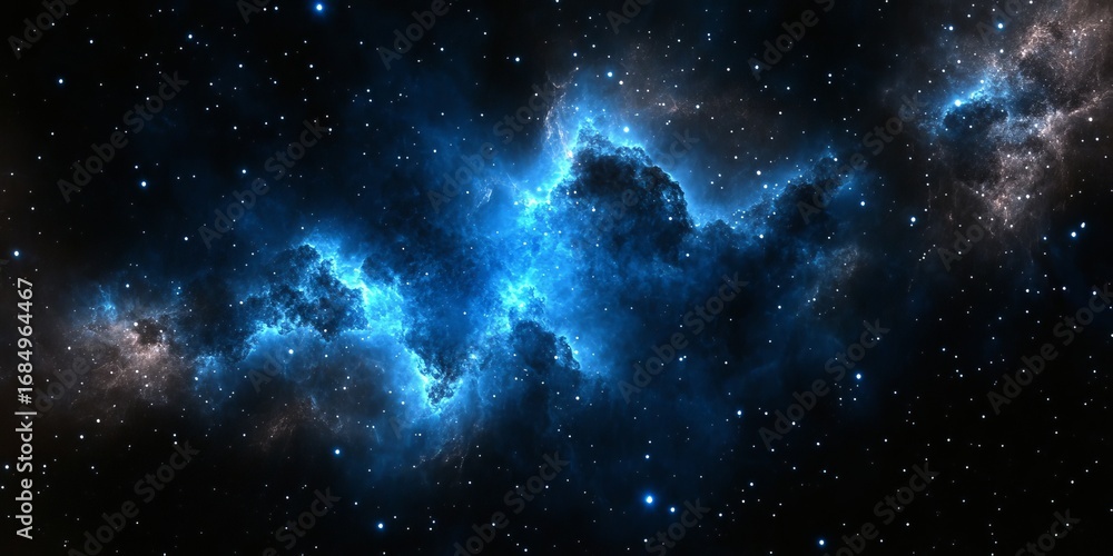 Fototapeta premium A Breathtaking View of a Colorful Nebula Surrounded by Distant Stars and Galaxies in Space