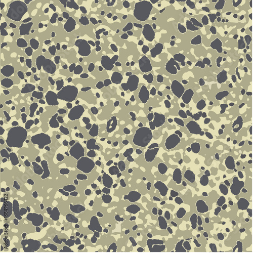 Abstract organic pattern with gray and beige shapes on light background