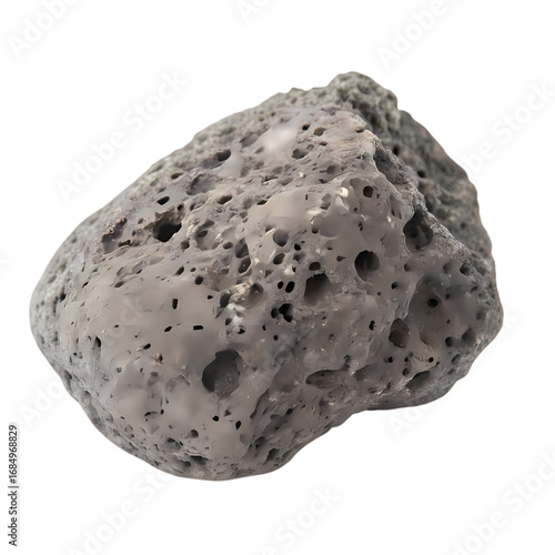 Natural pumice stone for foot care isolated on transparent background